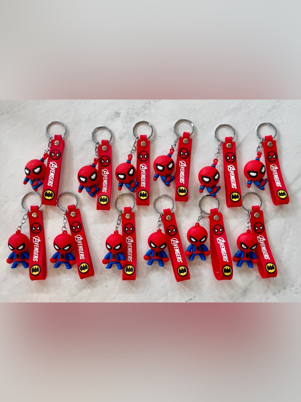 Cute Chibi Spider-Man Avengers Silicone Wristlet Keychain - Brand New